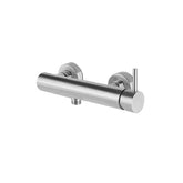 Single-lever basin mixer with 1”1/4 waste. F 3/8” supply hoses.